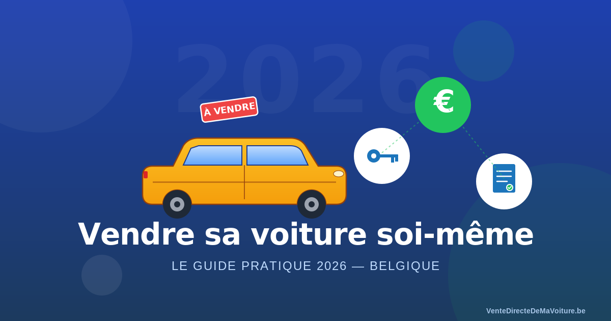 Vendre sa voiture soi-même en Belgique en 2026 : guide pratique